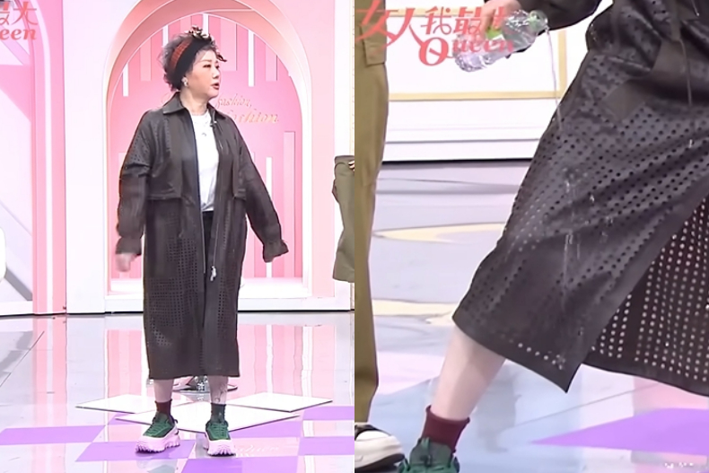 藍心湄崩潰了!近60萬「愛馬仕皮革外套」稱防水,現場實測…結果超尷尬