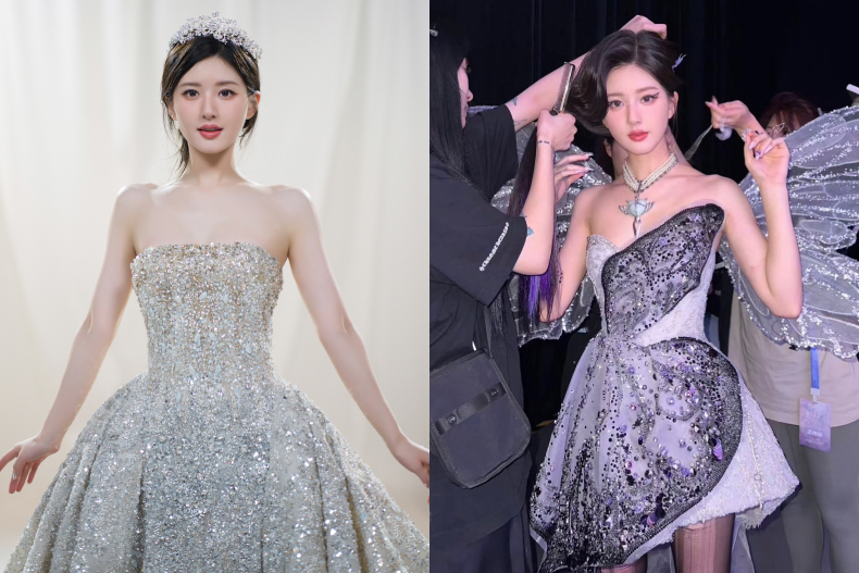 16歲Lily挑戰「美式校園」穿搭！純慾風「包臀裙＋黑絲」引人遐想，九頭身驚人比例曝光