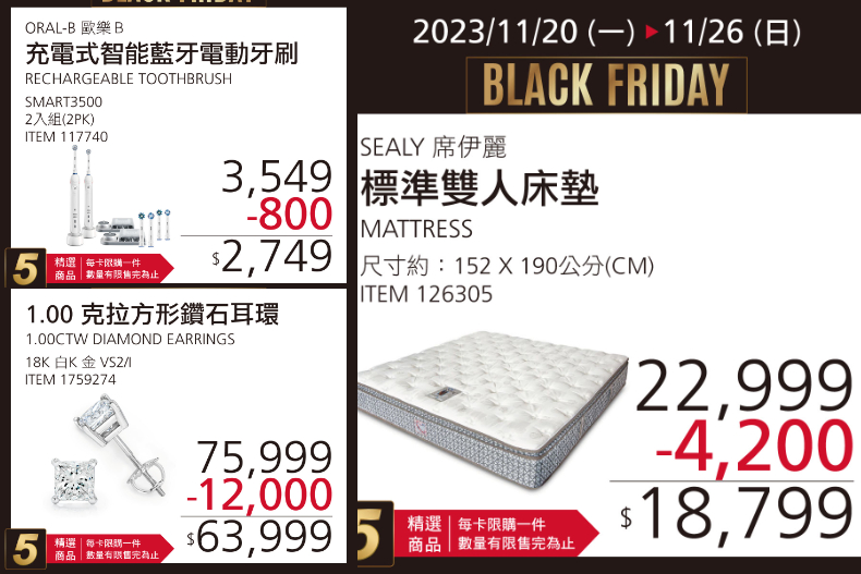 快訊／好市多黑五第一天折扣太殺：85吋電視現砍6萬，必搶液體衛生棉、洗碗機、DYSON吹風機