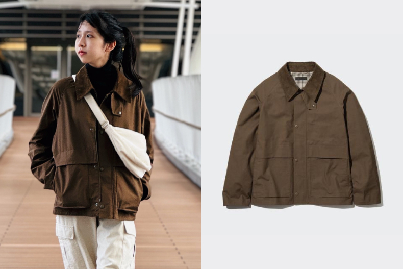 ▲秋冬保暖外套推薦：UNIQLO 工裝短版布勞森外套