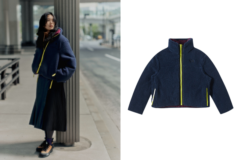 ▲秋冬保暖外套推薦：The North Face UE女款藍色防潑水保暖舒適兩面穿羽絨外套