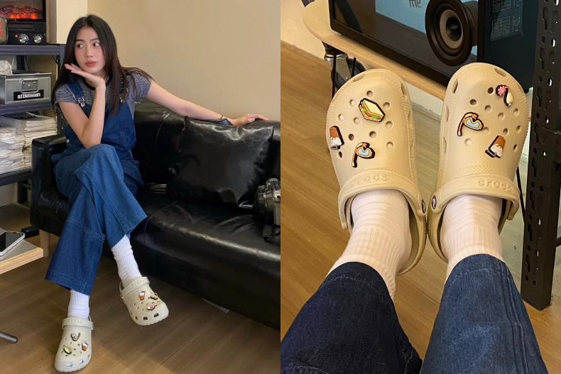 網友疑惑「洞洞鞋+襪子」穿搭?過來人實穿後狂讚:穿過回不去了,舒適、百搭CP值超高