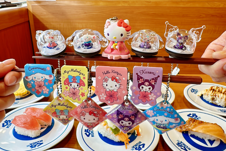 Hello Kitty和服娃娃、櫻花杯要收！藏壽司Ｘ三麗鷗集點開跑，粉嫩聯名店全台僅4間