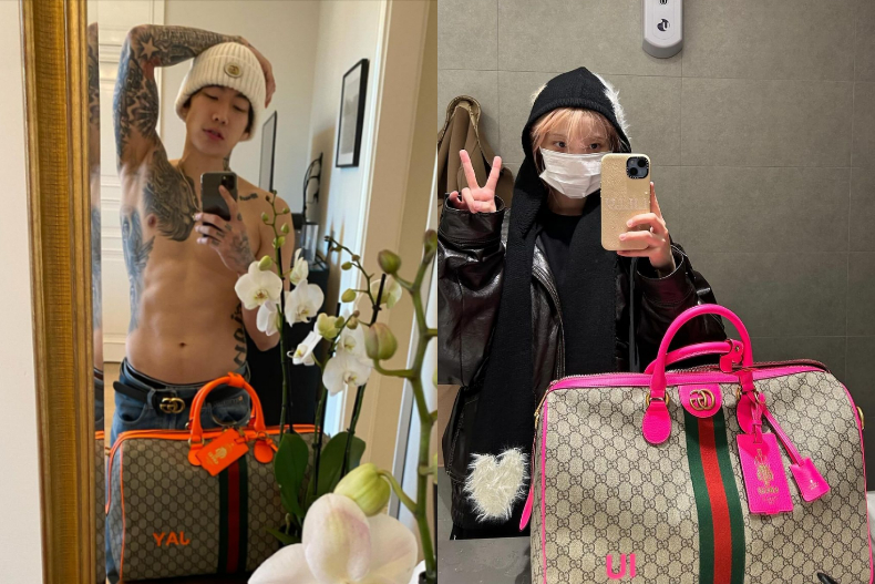 IU「柔和桃」夢幻髮色超仙！一身GUCCI成最美機場穿搭，朴宰範＆許光漢飛米蘭帥翻