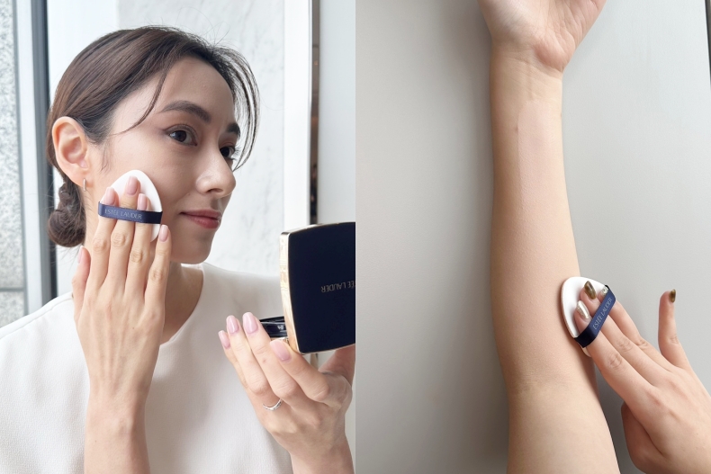 氣墊粉餅用法STEP2：分區上妝