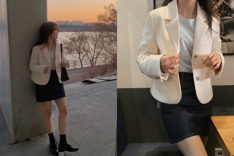 西裝外套一週穿搭靈感：西外x牛仔、西外x洋裝⋯一件外套重複穿搭超簡單！