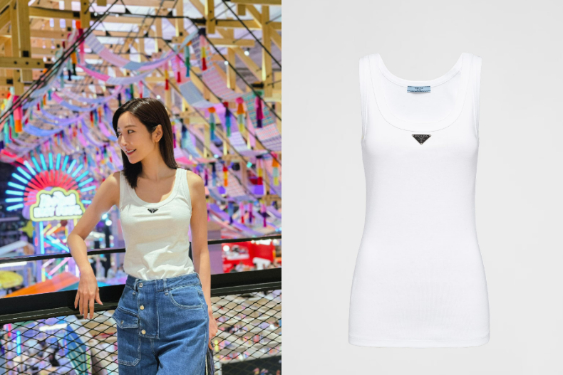 Jenniet穿小狐狸、曾莞婷選PRADA!今夏必買「logo白背心盤點」,平價→精品都上榜