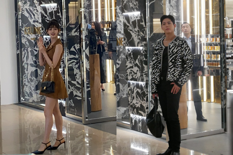 朴寶劍＆Danielle快閃CELINE 101店！微笑揮手、臉頰愛心樣樣來～