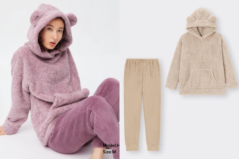 22 - 22.jpg GU必買寶藏單品 2.珊瑚絨連帽家居服組