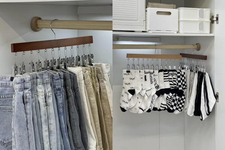 夏天衣櫃裡少不了這個超好用的「衣架」特殊用法bra top、細肩帶⋯都能收納整齊！